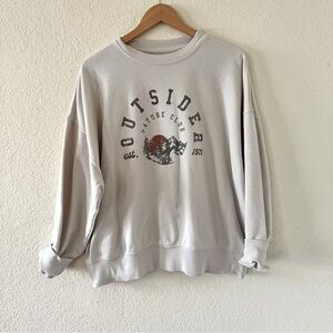 Graphic crewneck sweater Size Large